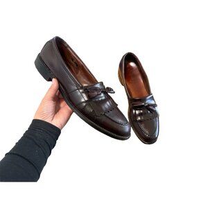 Allen Edmonds Chelsea Leather Loafers Mens Size 11.5 Brown Tassel Office Classic